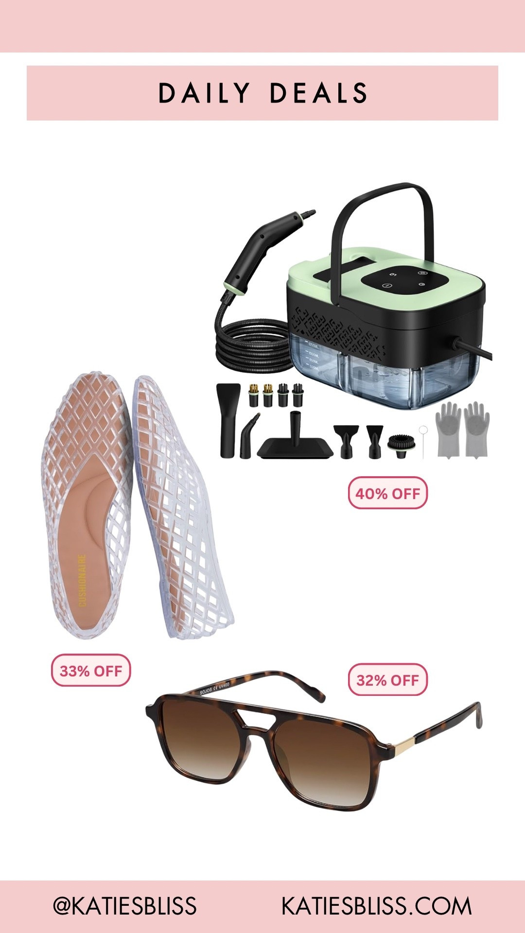 Daily deals ✨

Amazon. Deal. Sale. Markdown. Steamer. Jelly. Sandals. Sunglasses. Fashion.

#LTKSaleAlert #LTKSeasonal