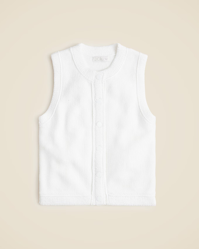 Cropped button-up sweater shell | J. Crew US