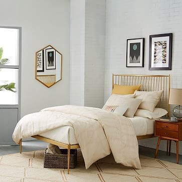 Stella Metal Bed - Brass | West Elm (US)