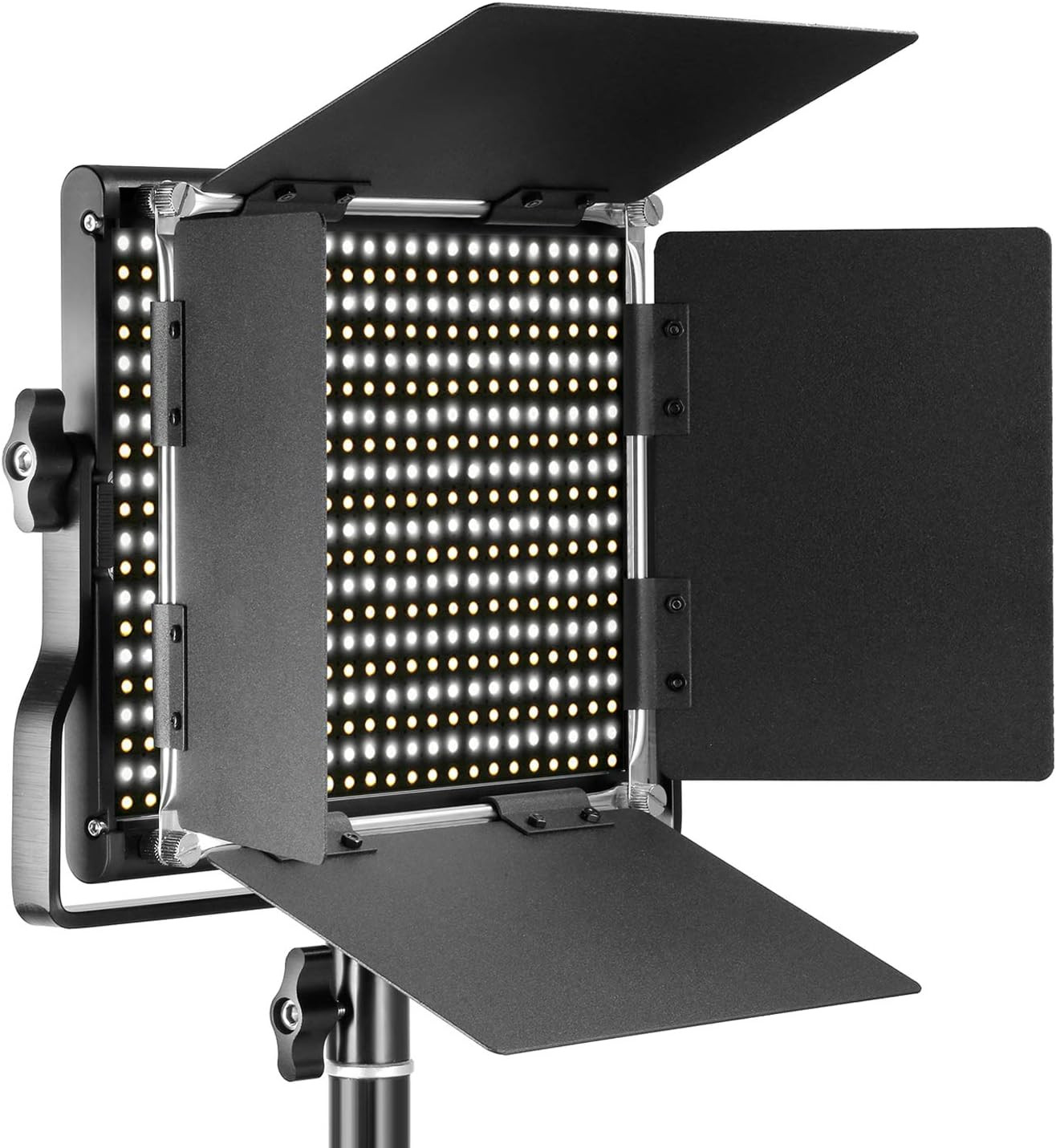 Neewer Professional Metal Bi-Color LED Video Light for Studio, YouTube, Product Photography, Video Shooting, Durable Metal Frame, Dimmable 660 Beads, with U Bracket and Barndoor, 3200-5600K, CRI 96+ | Amazon (US)