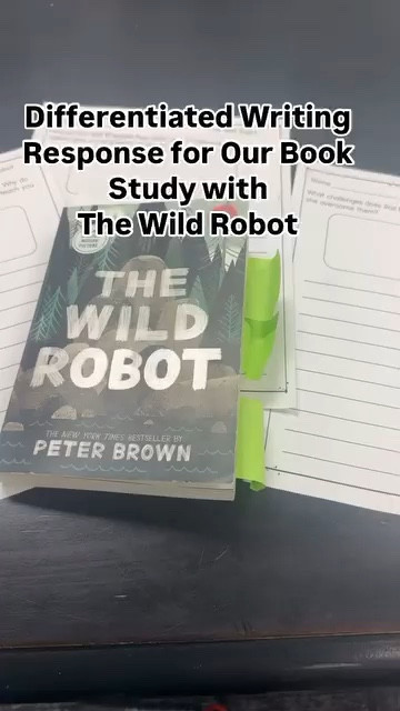 Here’s a simple way to offer choice and differentiation with a book study writing response. 📝

#thewildrobot #bookstudy #iteachthird #3rdgradeteacher #writingresponse #readingcomprehension