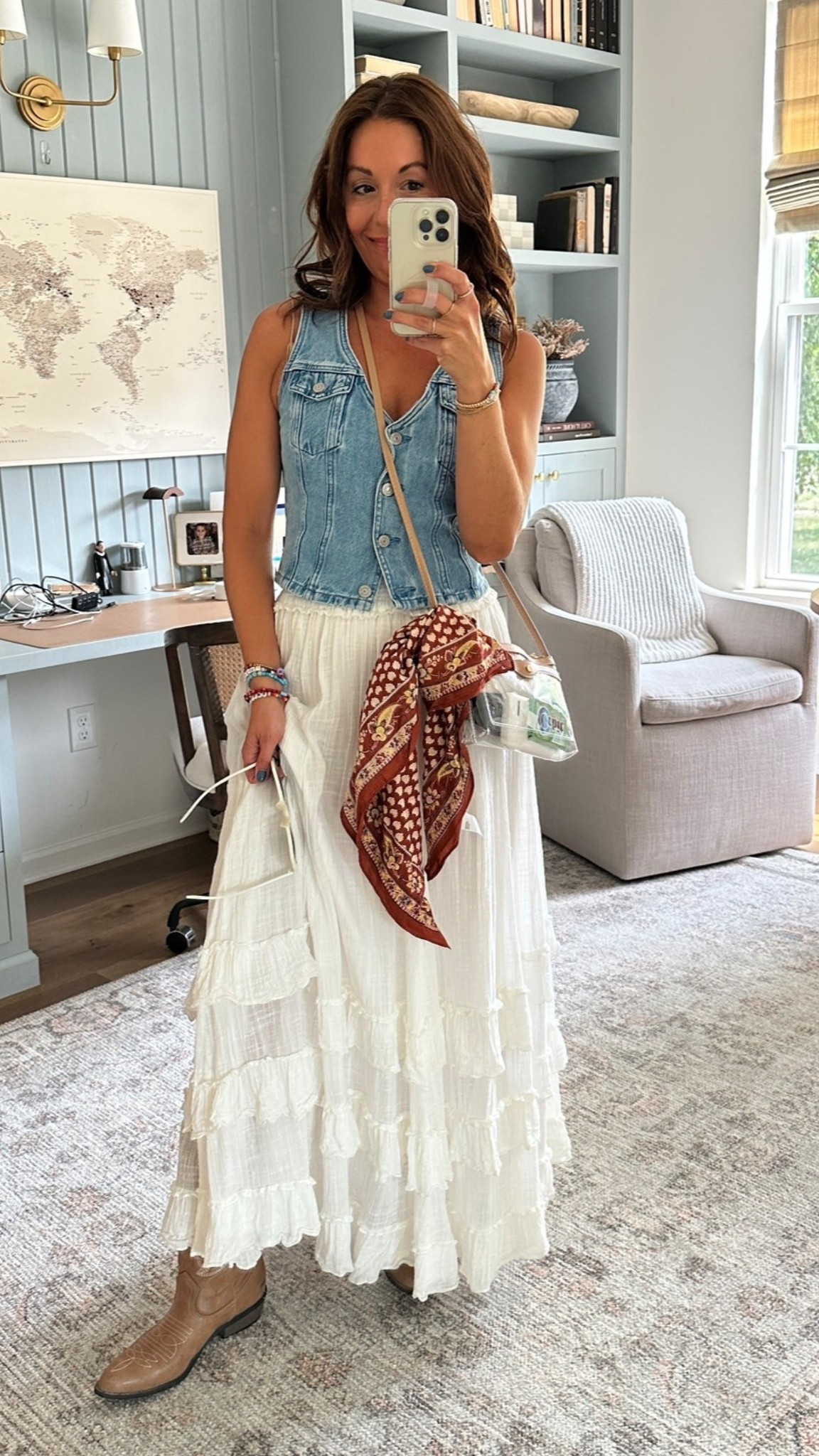 Festival outfit idea, country concert outfit. Gearing up for a few concerts next month—this is one of my favorite looks from last year! Might have to repeat. I own this free people skirt in multiple color options. 

#LTKOver40 #LTKFestival #LTKSeasonal
