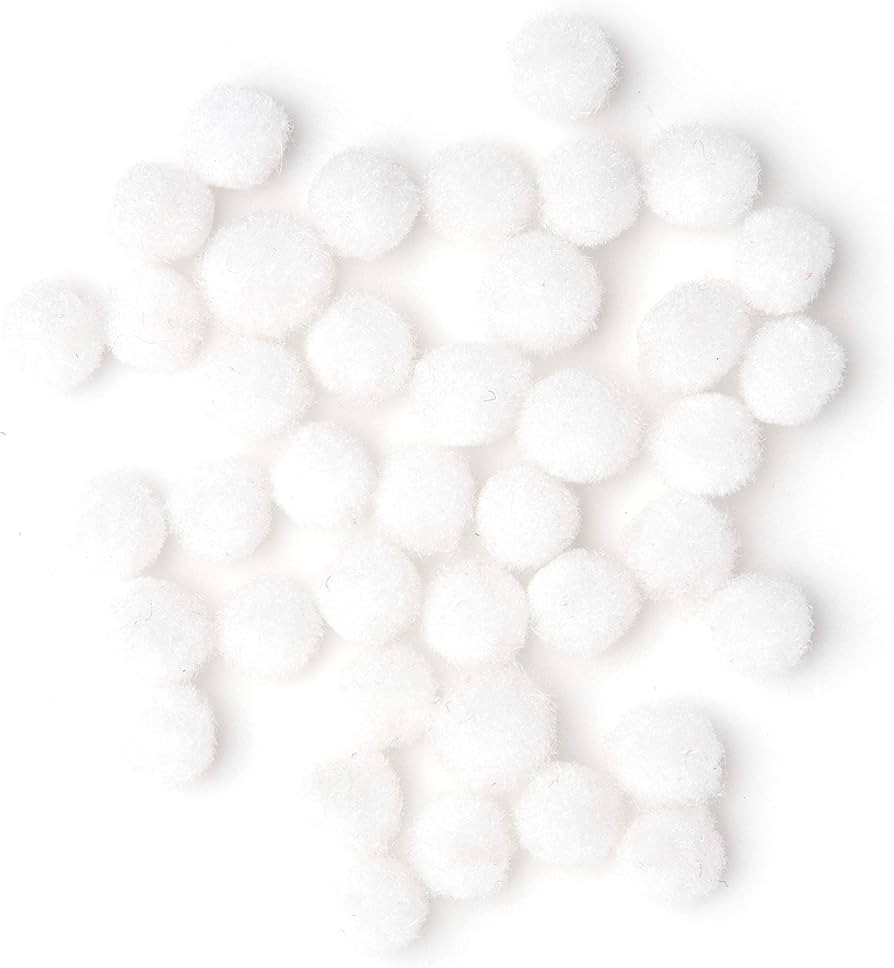Cousin DIY White 5mm Poms, 40 Pack | Amazon (US)