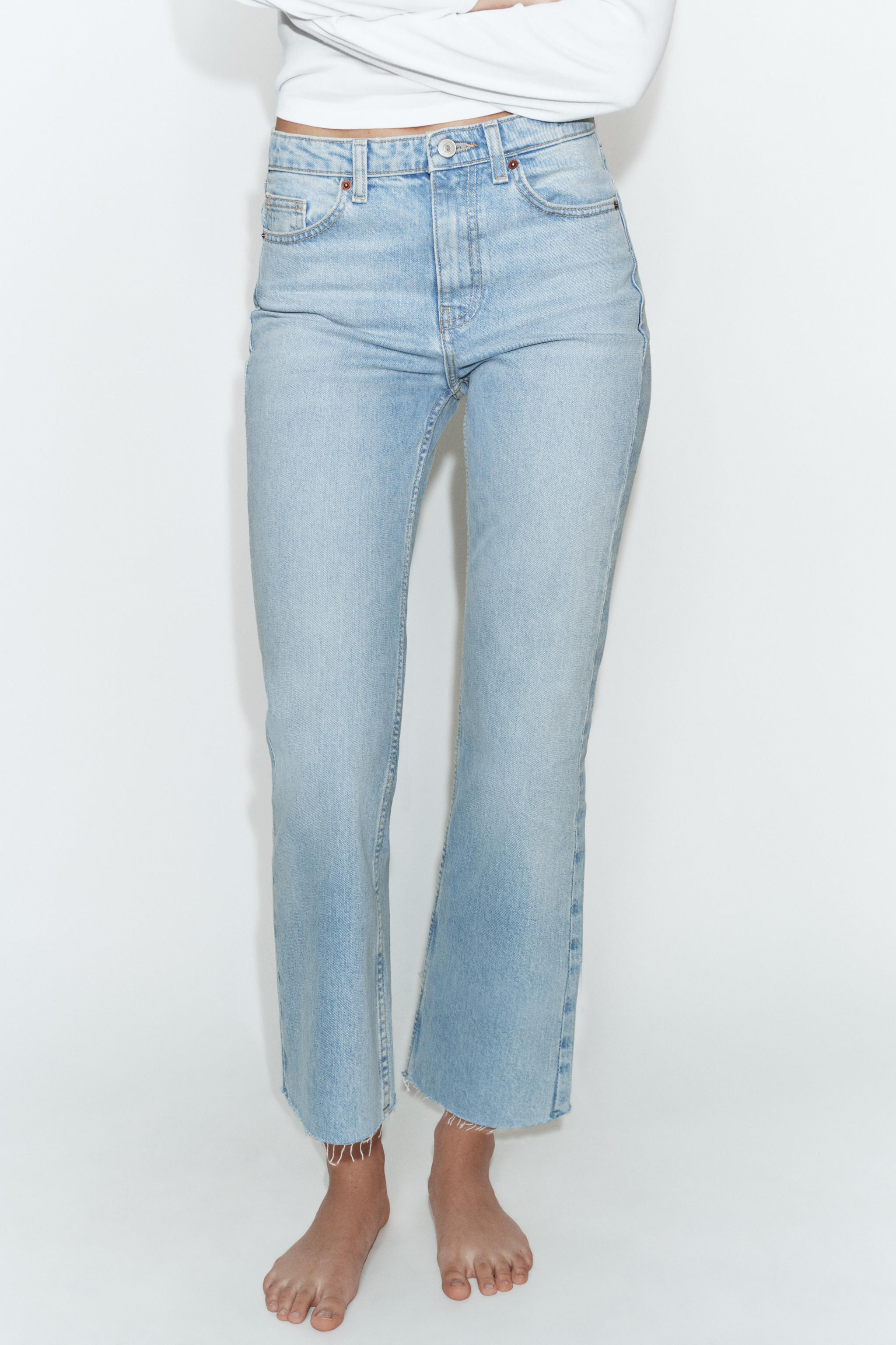 TRF MID-RISE FOLDED WAIST JEANS | Zara US