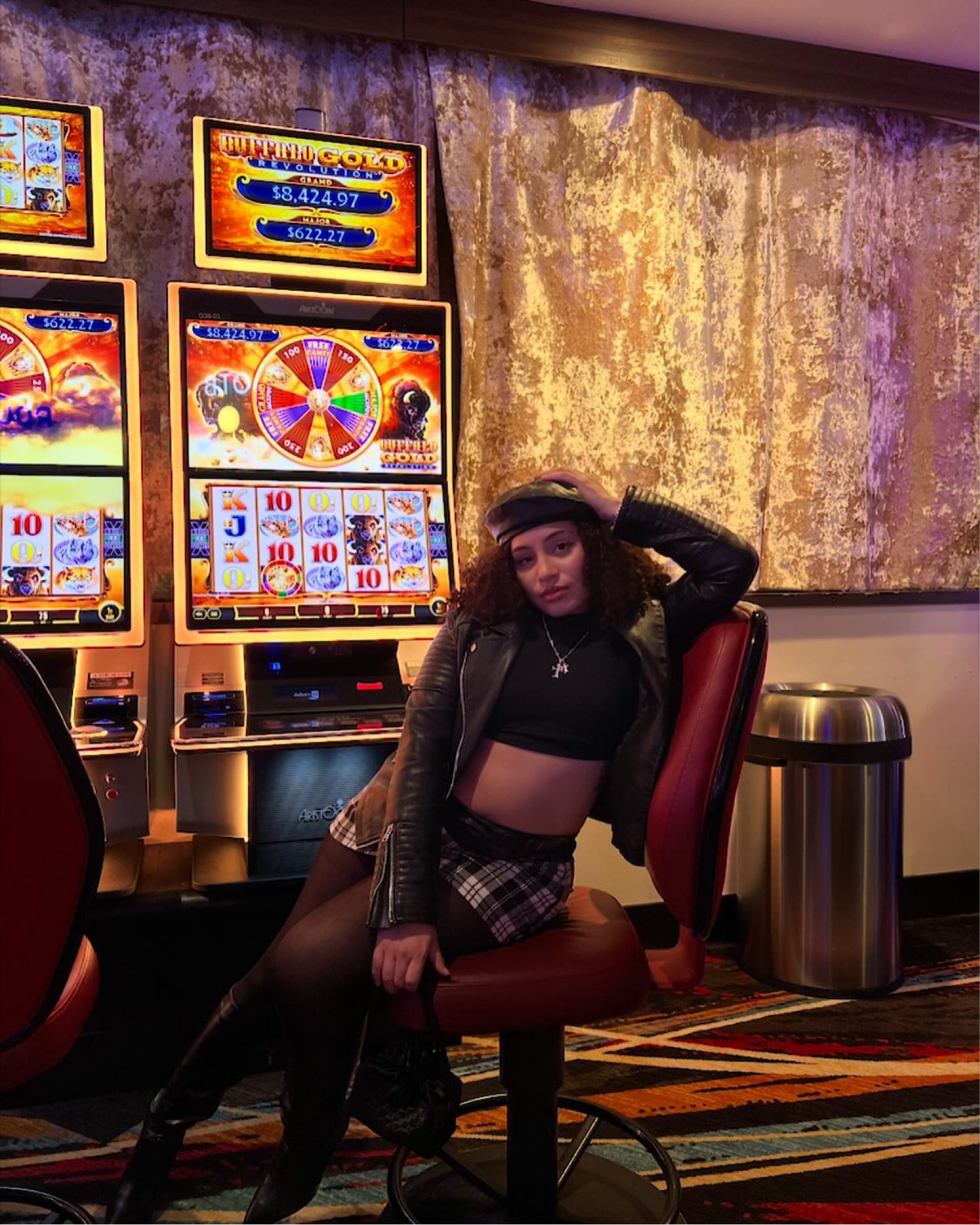 Me in 1x 🩶

 
Outfit details: 
Hat @nordstrom 
Leather jacket @topshop 
Basic black crop top 
Tights @calzedonia 
Black plaid skirt 
Black heels @sheinofficial 

Fall outfits, black outfits, leather finds, casino vibe, black tights, fall inspo, Pinterest inspired, skirt outfits, knee high heel boots 

#falloutfitideas #blackoutfits #jake58 #kneehighboots #skirtoutfits #sheinfinds #nordstromfinds #outfitinspo #pinterestinspired