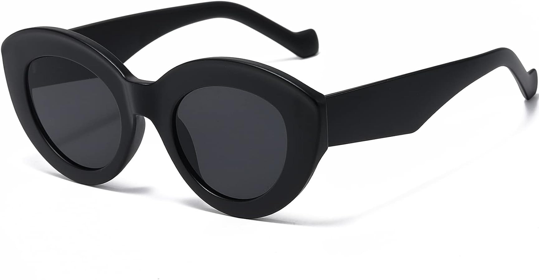 AIEYEZO Oversized Cat Eye Sunglasses for Women Cute Oval Thick Frame Cateye Sun Glasses Chic Retr... | Amazon (US)