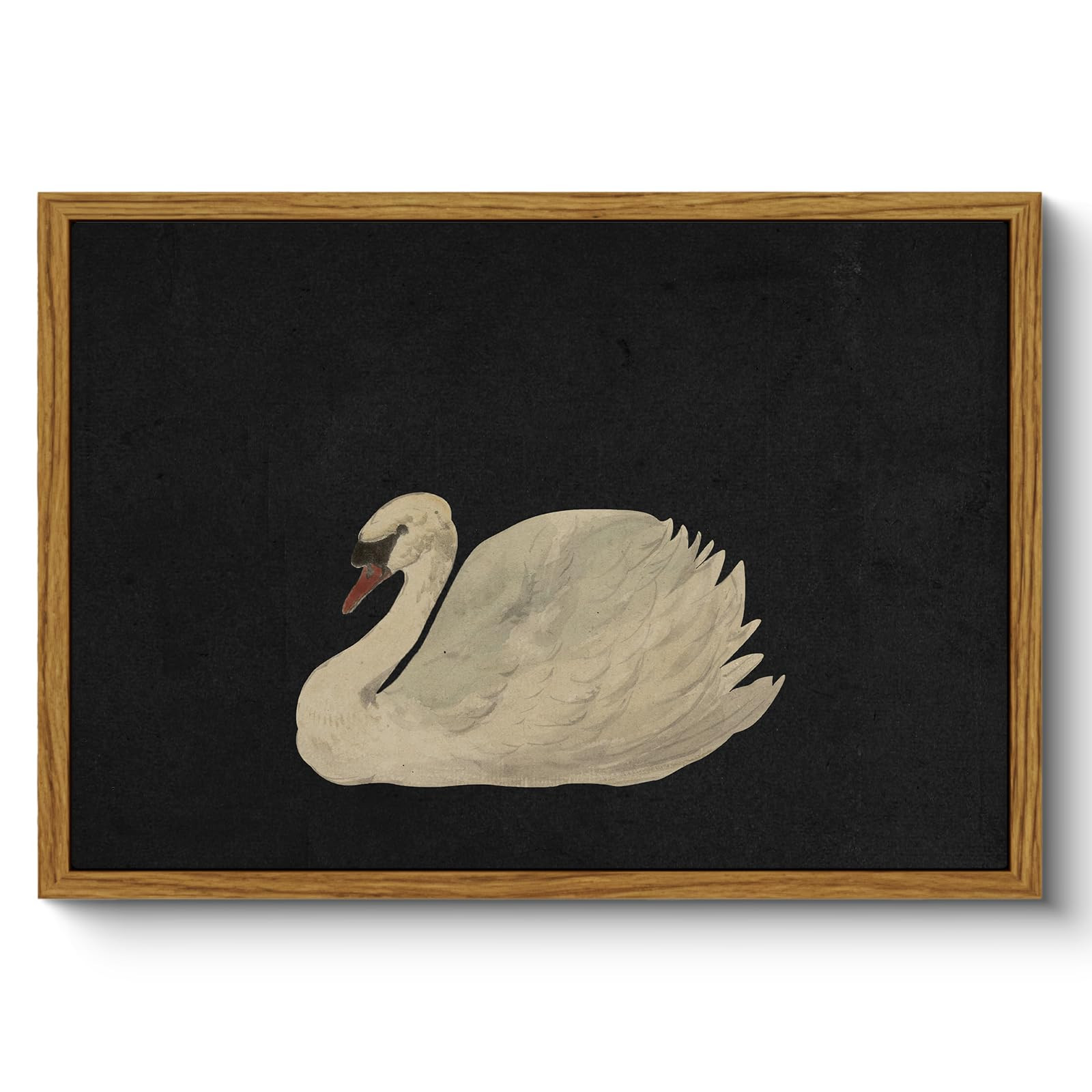 ARPEOTCY Framed Wall Art for Living Room, Vintage Swan Canvas Wall Art Bedroom Animals Kitchen Wa... | Amazon (UK)