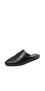 DREAM PAIRS Mules for Women Flats Shoes Comfortable Slip on Closed Toe Slides Loafers with Chain ... | Amazon (US)