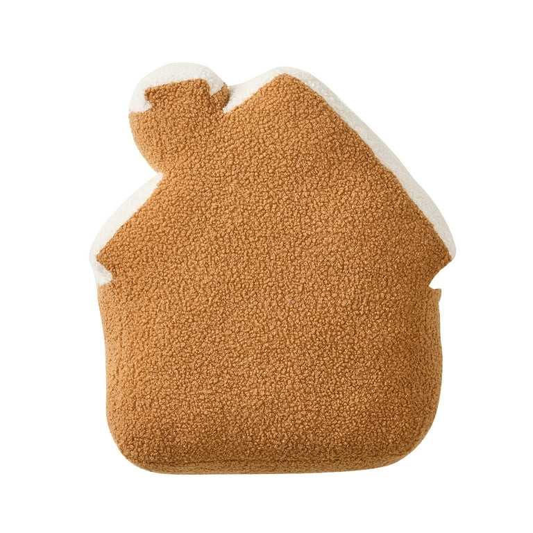 My Texas House 16" x 14" Gingerbread House Shaped Decorative Pillow | Walmart (US)