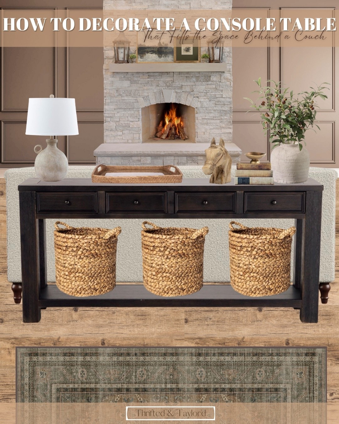 The space behind a couch can feel like one of the trickiest spots in a living room, especially in an open layout. A console table is one of my favorite ways to fill that space without making the room feel closed off. It gives the sofa a sense of purpose, adds a layer of warmth, and creates a natural separation between spaces. These are the exact pieces used here if you’re looking to make your living room feel more grounded and complete. 

#LTKHome