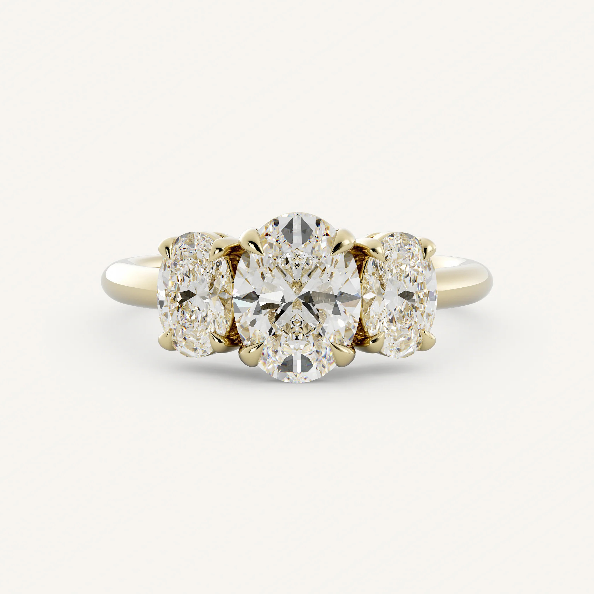 Cicely - 14K Yellow Gold - Oval - Natural Diamond | Olive Ave Jewelry