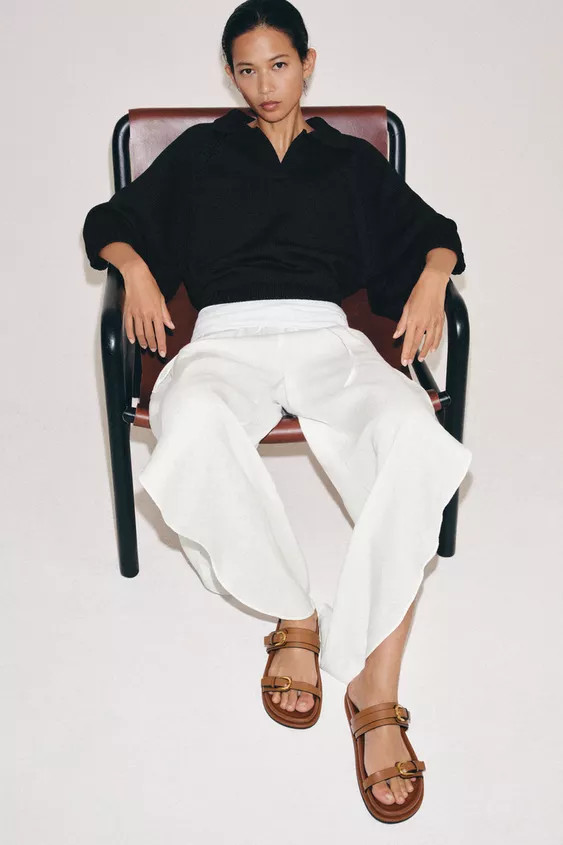 FLAT STRAP SANDALS | Zara US