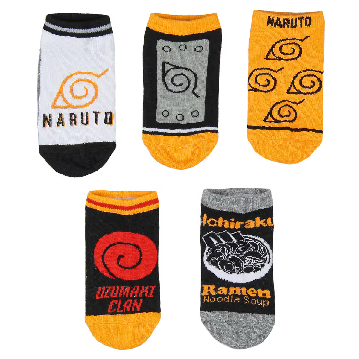 Naruto Socks Shippuden Naruto Youth Week Of Socks Uzumaki Clan And Symbols 7 Pairs Of Socks | Target