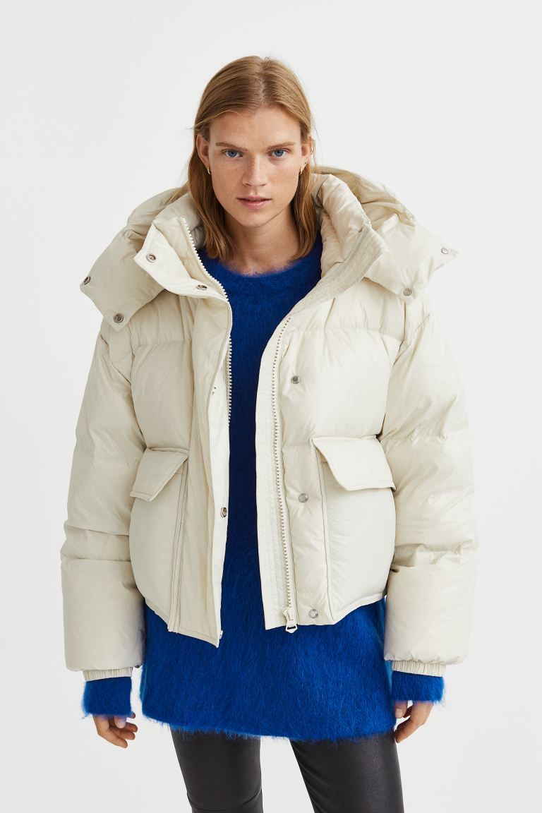 Hooded down jacket | H&M (UK, MY, IN, SG, PH, TW, HK)