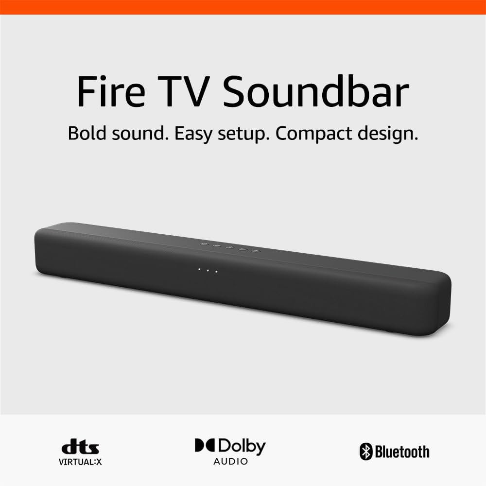 Amazon Fire TV Soundbar, 2.0 speaker with DTS Virtual:X and Dolby Audio, Bluetooth connectivity | Amazon (US)