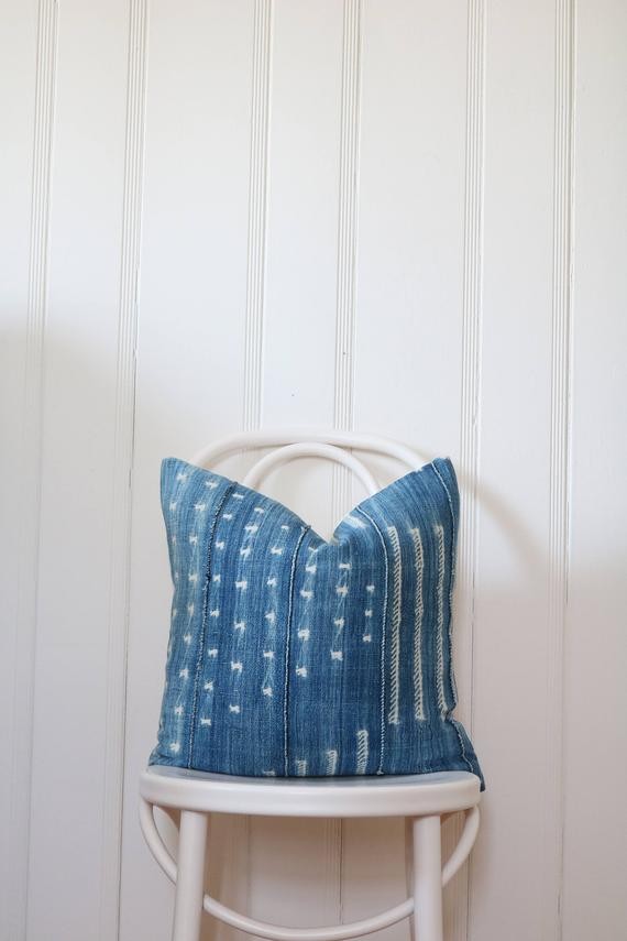 18"x18" Indigo African Pillow Covers | Etsy (US)