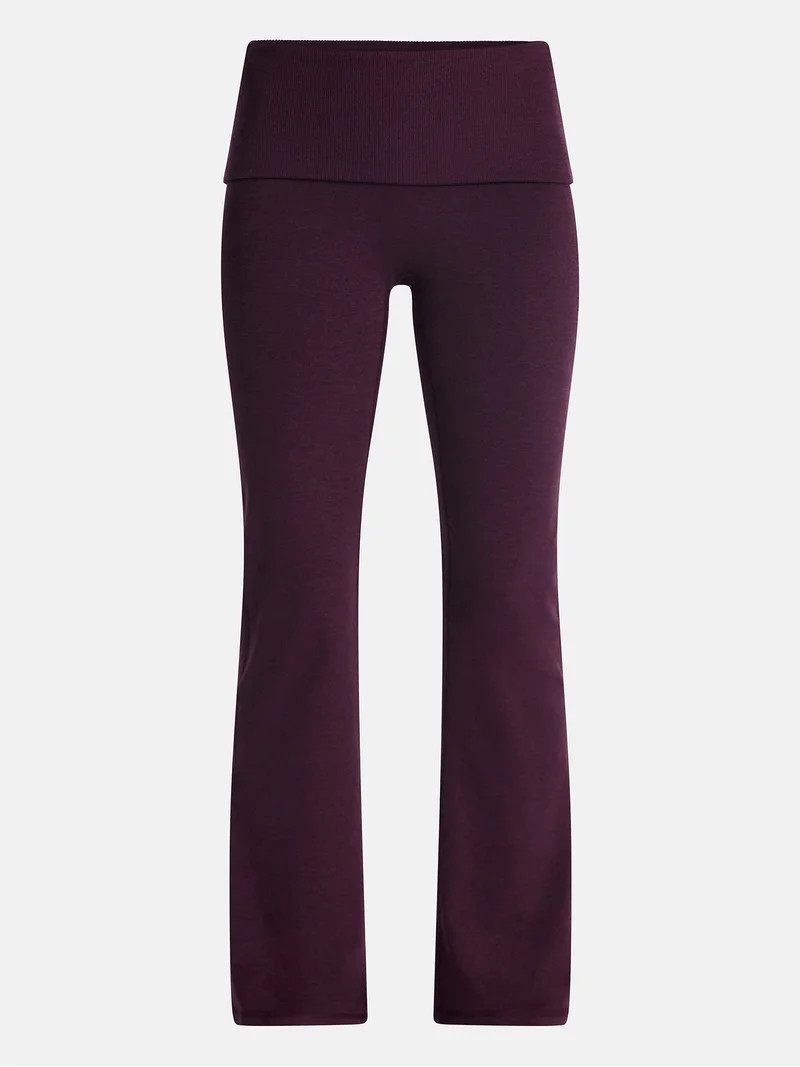 Athletic Works Women's ButterCore Flare Leggings with Fold Over Waist, 31" Inseam, Sizes XS-XXL | Walmart (US)