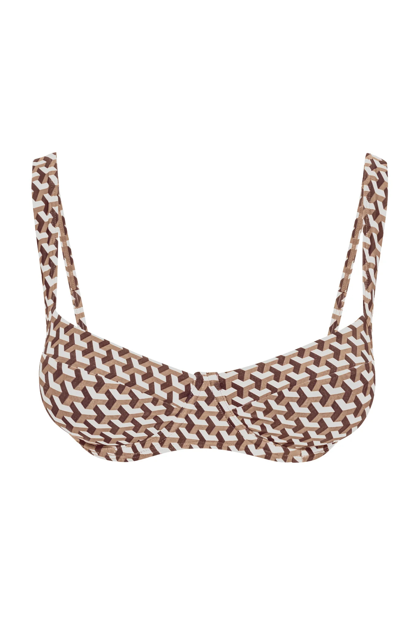 Sorrento Top - Husk Geo | Monday Swimwear