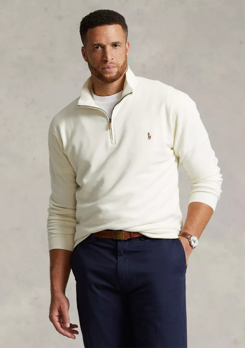 Big & Tall Estate Rib Quarter-Zip Pullover | Belk