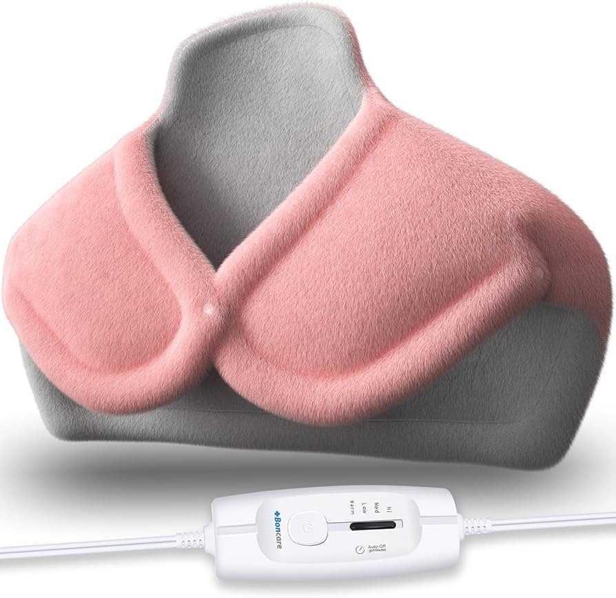 Boncare® Weighted Heating Pad XL Size for Neck/Shoulders/Back Pain Relief with 4 Temperature Set... | Amazon (US)