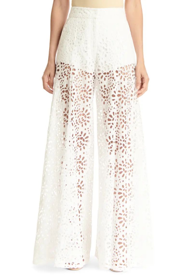 High Waist Extra Wide Leg Lace Pants | Nordstrom