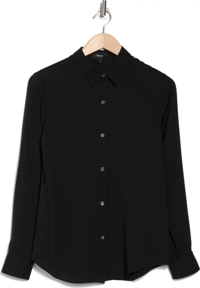Theory Silk Button-Up Shirt | Nordstromrack | Nordstrom Rack
