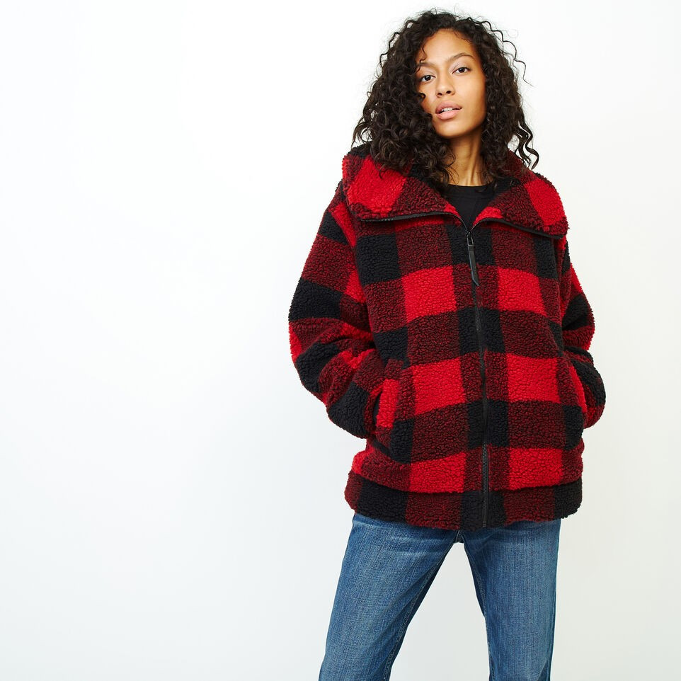 Park Plaid Sherpa Jacket | Roots (CA)