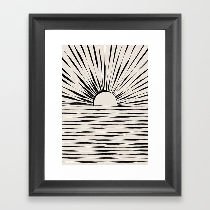 Minimal Sunrise / Sunset Framed Art Print | Society6