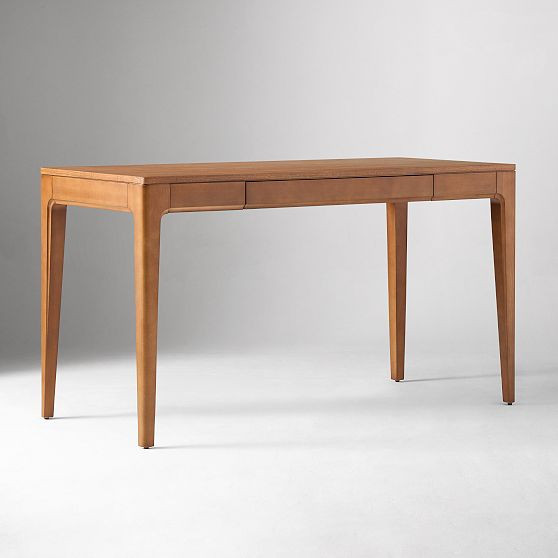 Parker 52"" Standard Desk, Cool Walnut | West Elm (US)