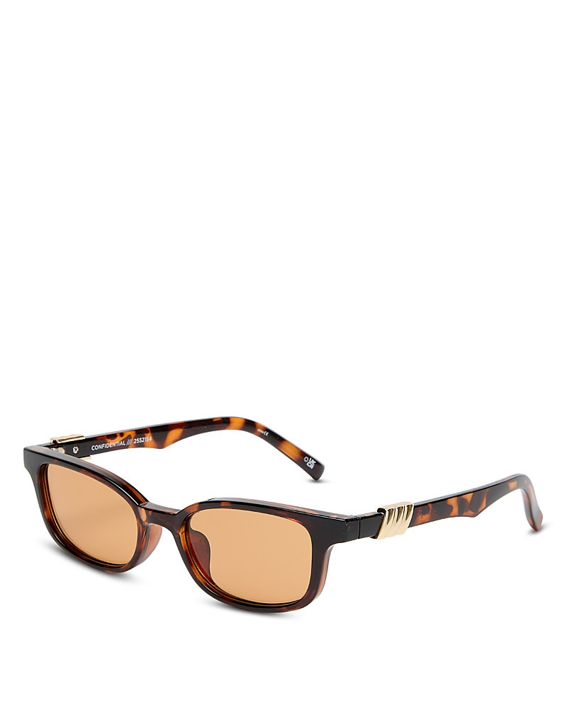 Le Specs Confidential Rectangle Sunglasses, 51mm | Bloomingdale's (US)