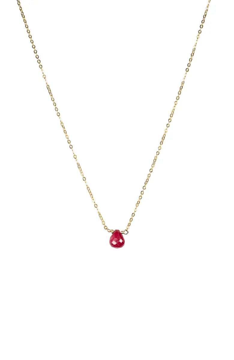 July Synthetic Birthstone Choker Necklace | Nordstrom