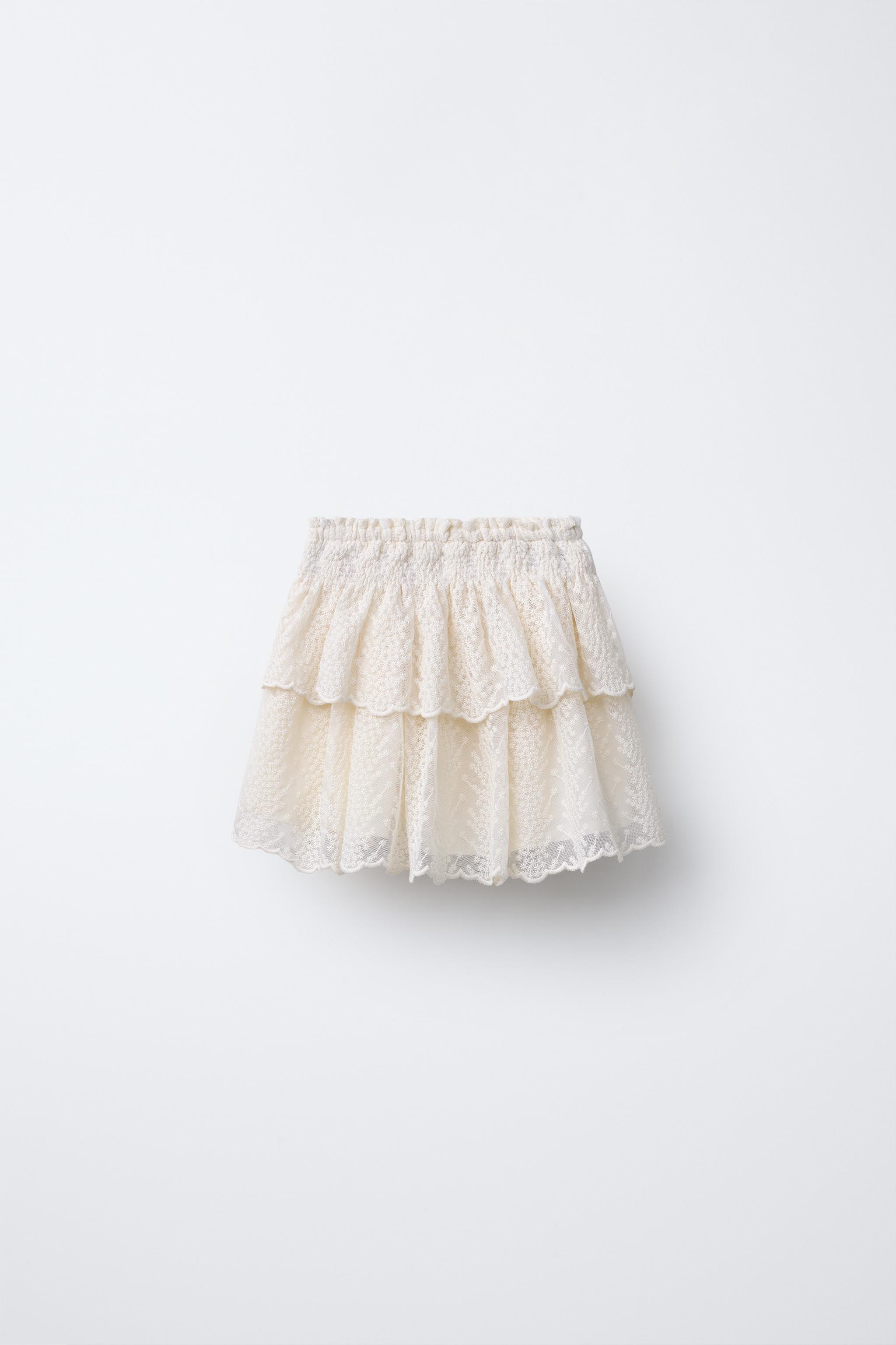 EMBROIDERED FLORAL SKIRT | Zara US