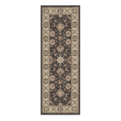 Ruggable Odette Washable Vintage Farmhouse Runner Rug - Dark Wood 2'6"x7'. | Target