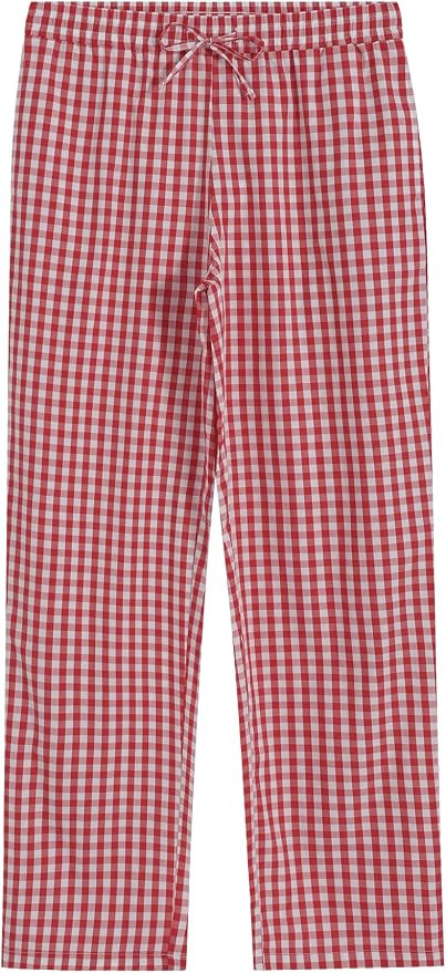 Latuza Women's Tall Gingham Pants 32"/34" Inseam Cotton Pajama Lounge Pants | Amazon (US)