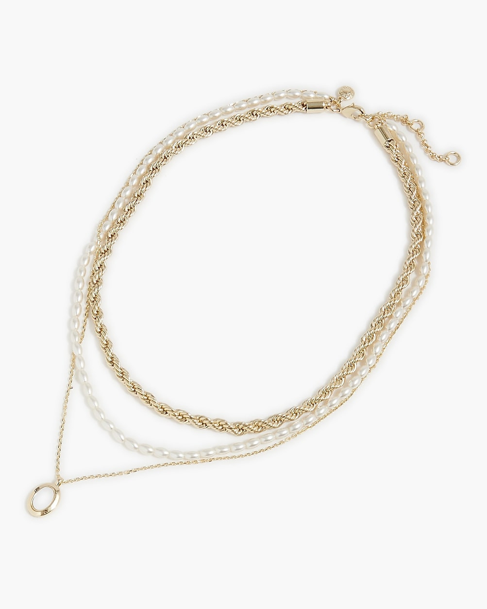 Multi-chain mother-of-pearl layering necklace | J.Crew Factory