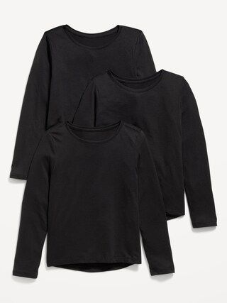 Softest Long-Sleeve Scoop-Neck T-Shirt 3-Pack for Girls | Old Navy (CA)