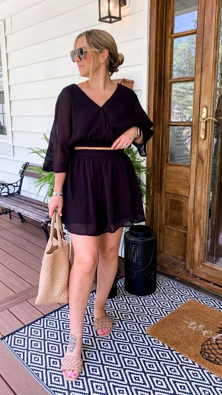 Perfect vacation outfit. 2 piece ruffle set that’s modest and flattering. It hides a multitude of sins while staying trendy and classy. It’s shorts too! 

#LTKstyletip #LTKFind #LTKunder50