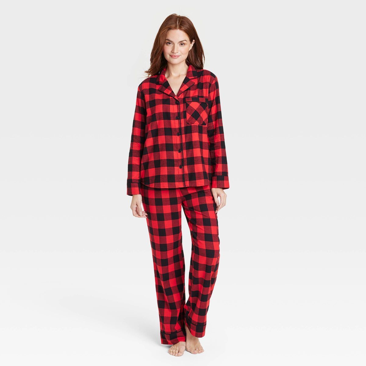 Women's Buffalo Check Flannel Matching Family Pajama Set - Wondershop™ Red | Target