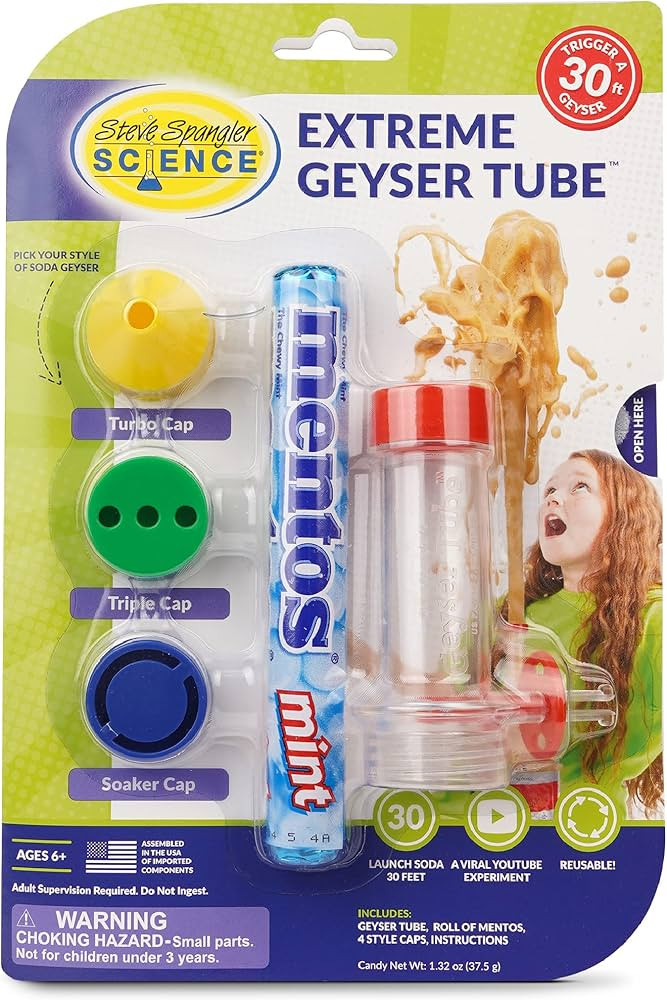 Steve Spangler Science Extreme Geyser Tube - Science Kit for Kids - Mentos & Soda Lab Experiment ... | Amazon (US)
