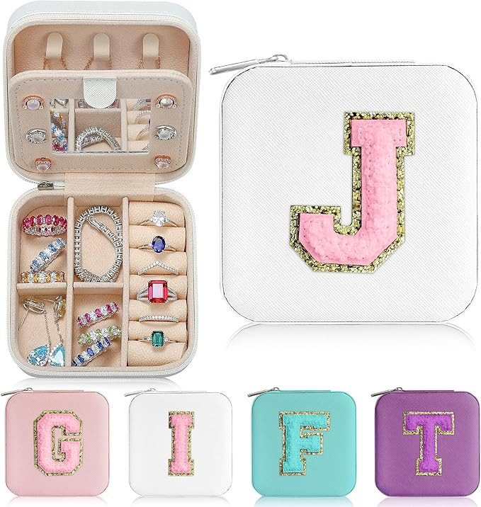 Parima Travel Jewelry Organizer Box for Girls & Women | Personalized Jewelry Boxes | Necklace, Ea... | Amazon (US)