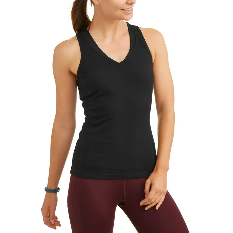 Athletic Works Women's V-Neck Racerback Tank Top with Back Mesh, Sizes S-XXL - Walmart.com | Walmart (US)