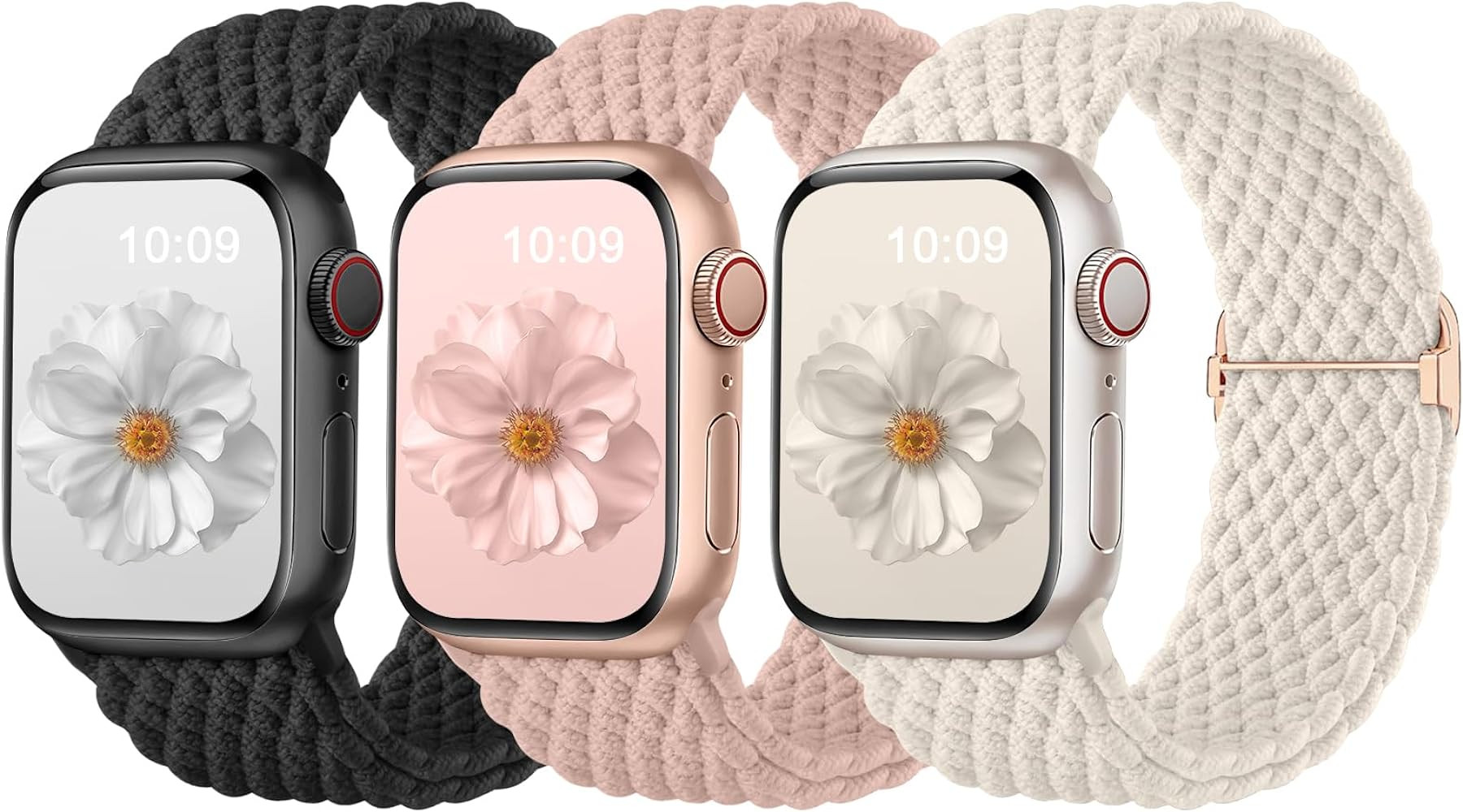 3 Pack Braided Stretchy Solo Loop Compatible for Apple Watch Bands 38mm 40mm 41mm 42mm 44mm 45mm ... | Amazon (US)