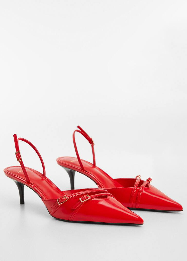 Slingback heeled shoes with buckle -  Women | Mango USA | MANGO (US)
