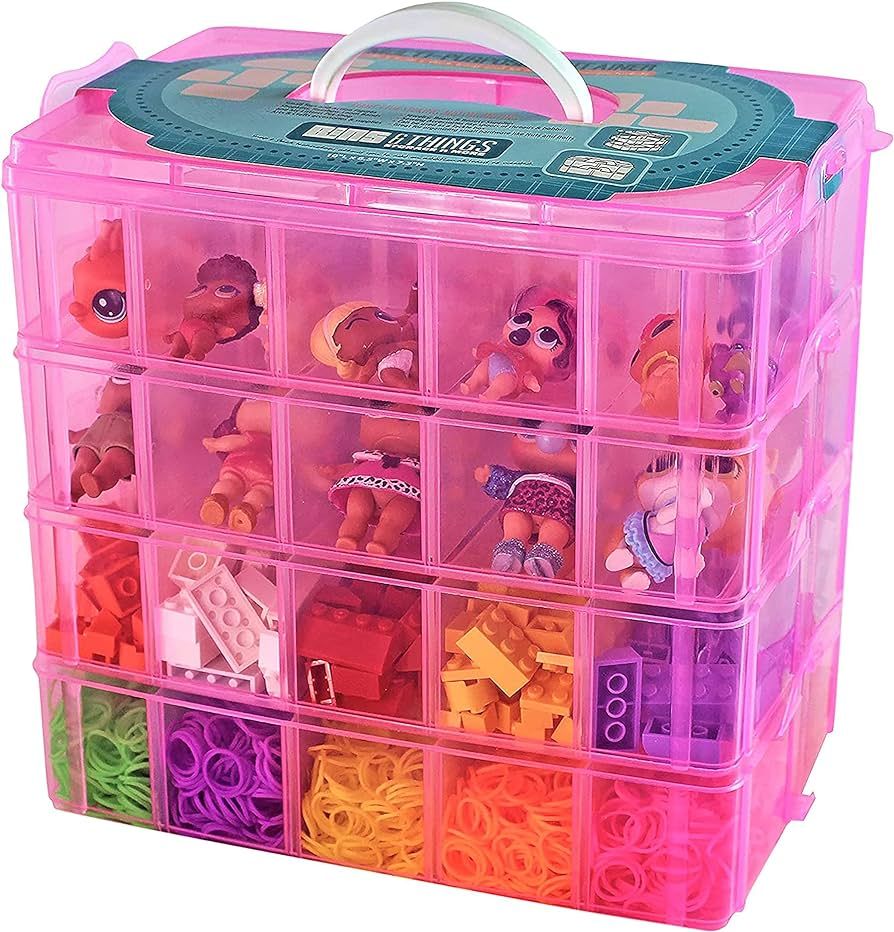 Bins & Things Toy Organizer with 40 Adjustable Compartments Compatible with LOL Surprise Dolls, L... | Amazon (US)