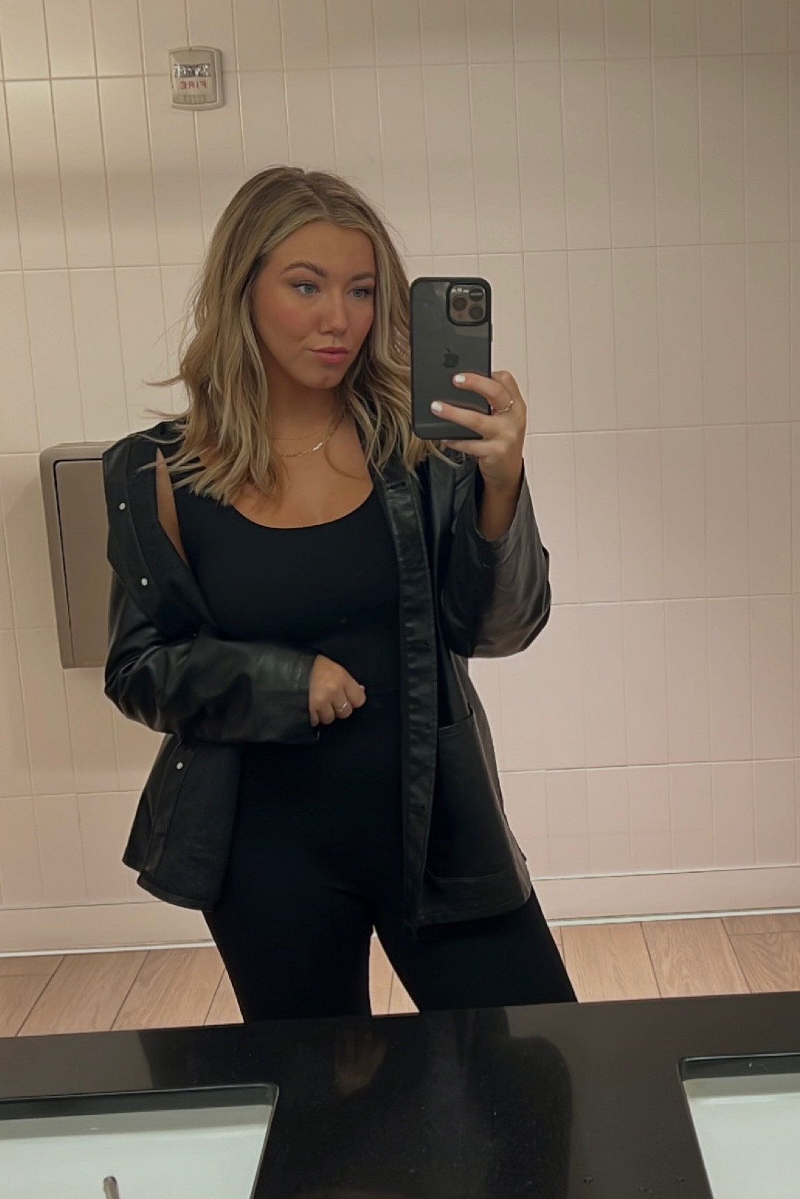 All black outfit. Winter outfit ideas. 

#outfit 
#ootd
#leatheroutfit
#outfitinspiration 

#LTKxAF #LTKHoliday #LTKstyletip