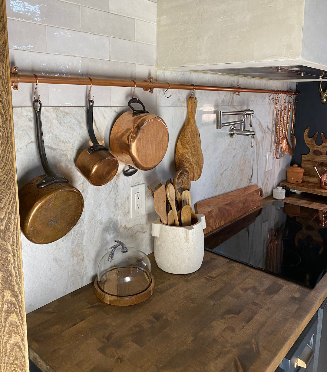 Custom Copper Pot Rail: Kitchen Storage Rack - Etsy | Etsy (US)