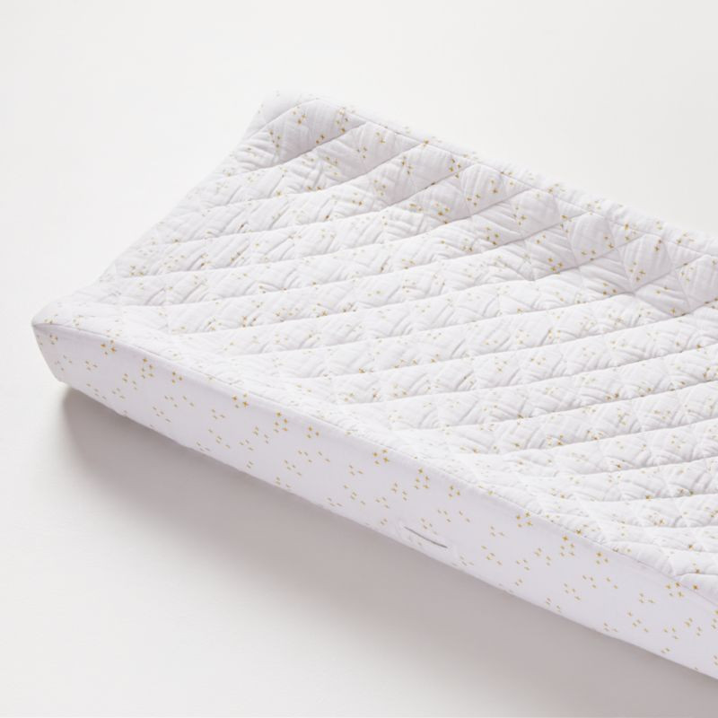 White Muslin Changing Pad Cover + Reviews | Crate and Barrel | Crate & Barrel