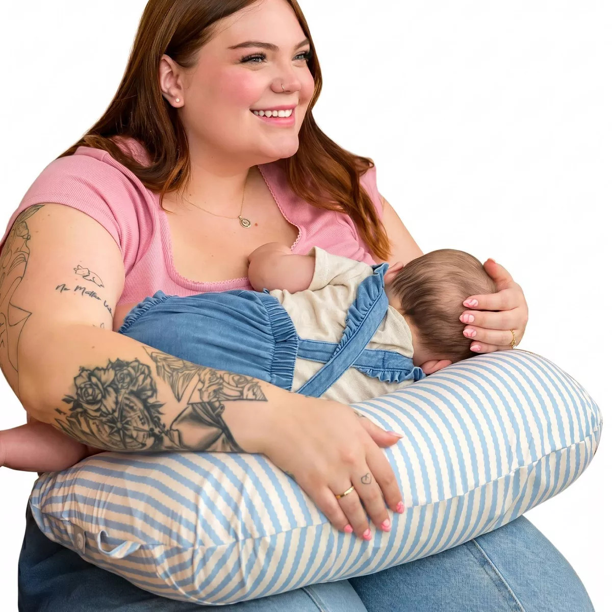Boppy New Nursing Pillow - Vintage Blue Stripes | Target
