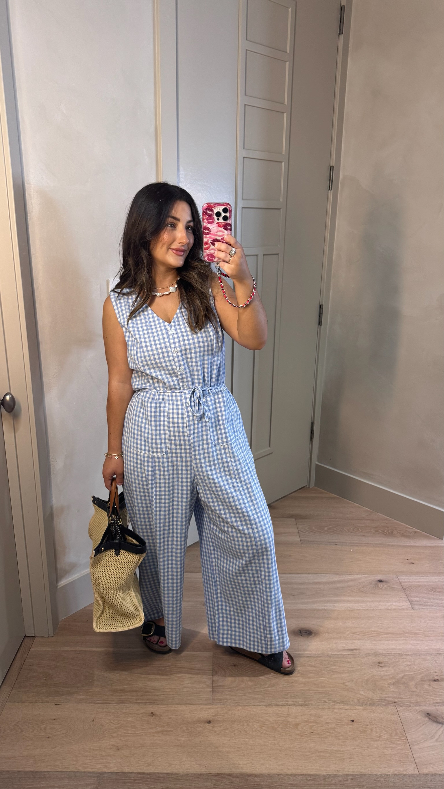 Gingham jumpsuit! 
Size small 
(5'0" 140lbs) 
Petite friendly

#LTKootd #LTKSaleAlert #LTKPetite