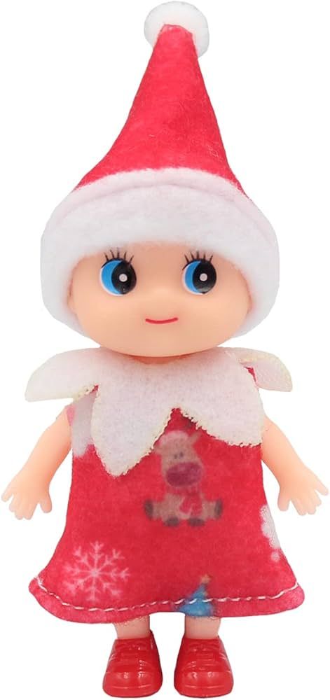 WULEEUPER Tiny Baby Elf Doll | Christmas Miniature Elf Decoration | Newborn Gift | Baby Grow Girl... | Amazon (US)